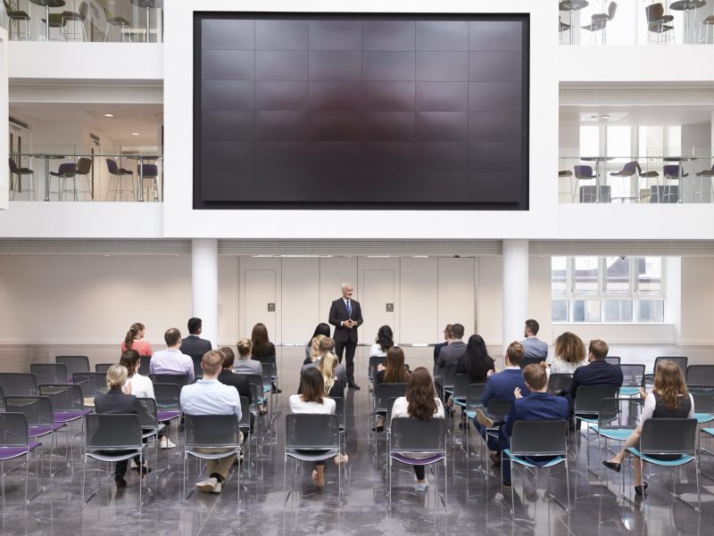 Mature Businessman Making Presentation At Conference